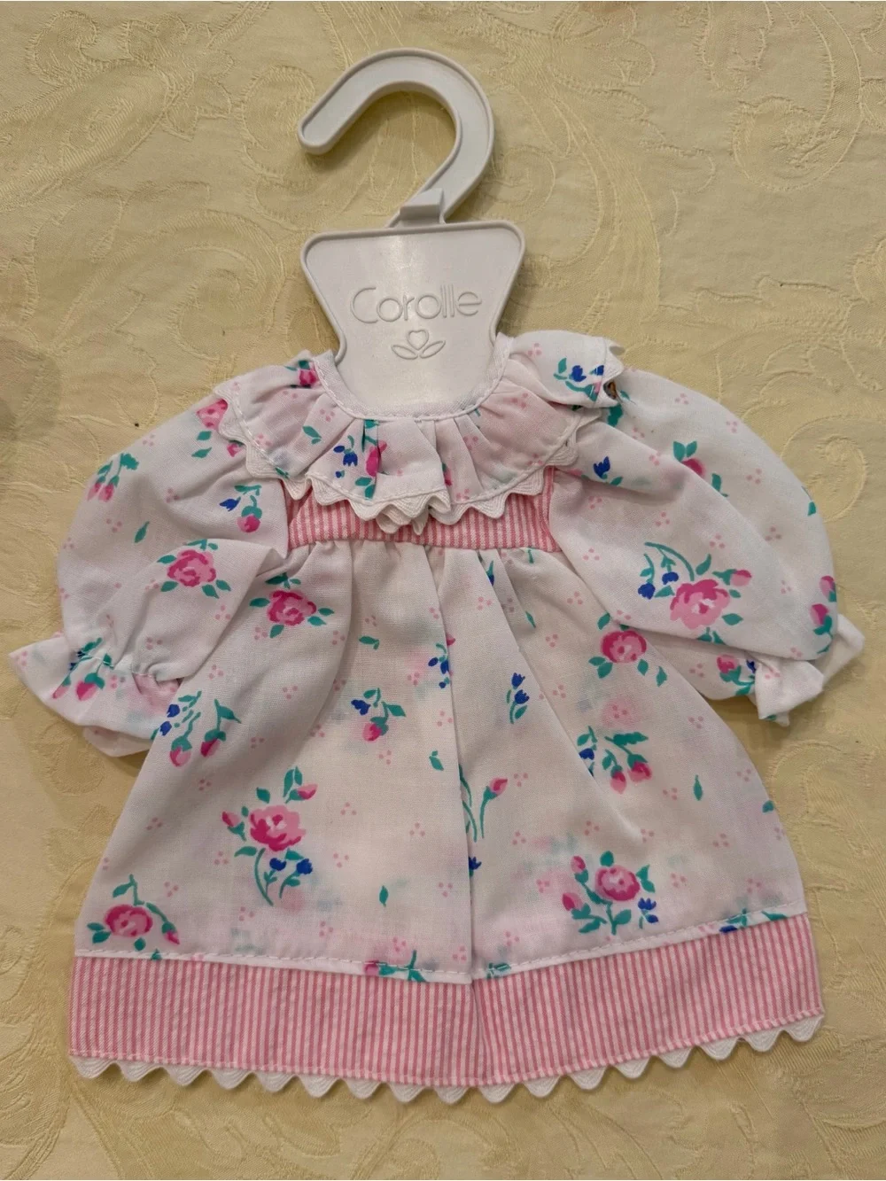 Vintage Corolle Floral Doll Dress , designed to fit 11